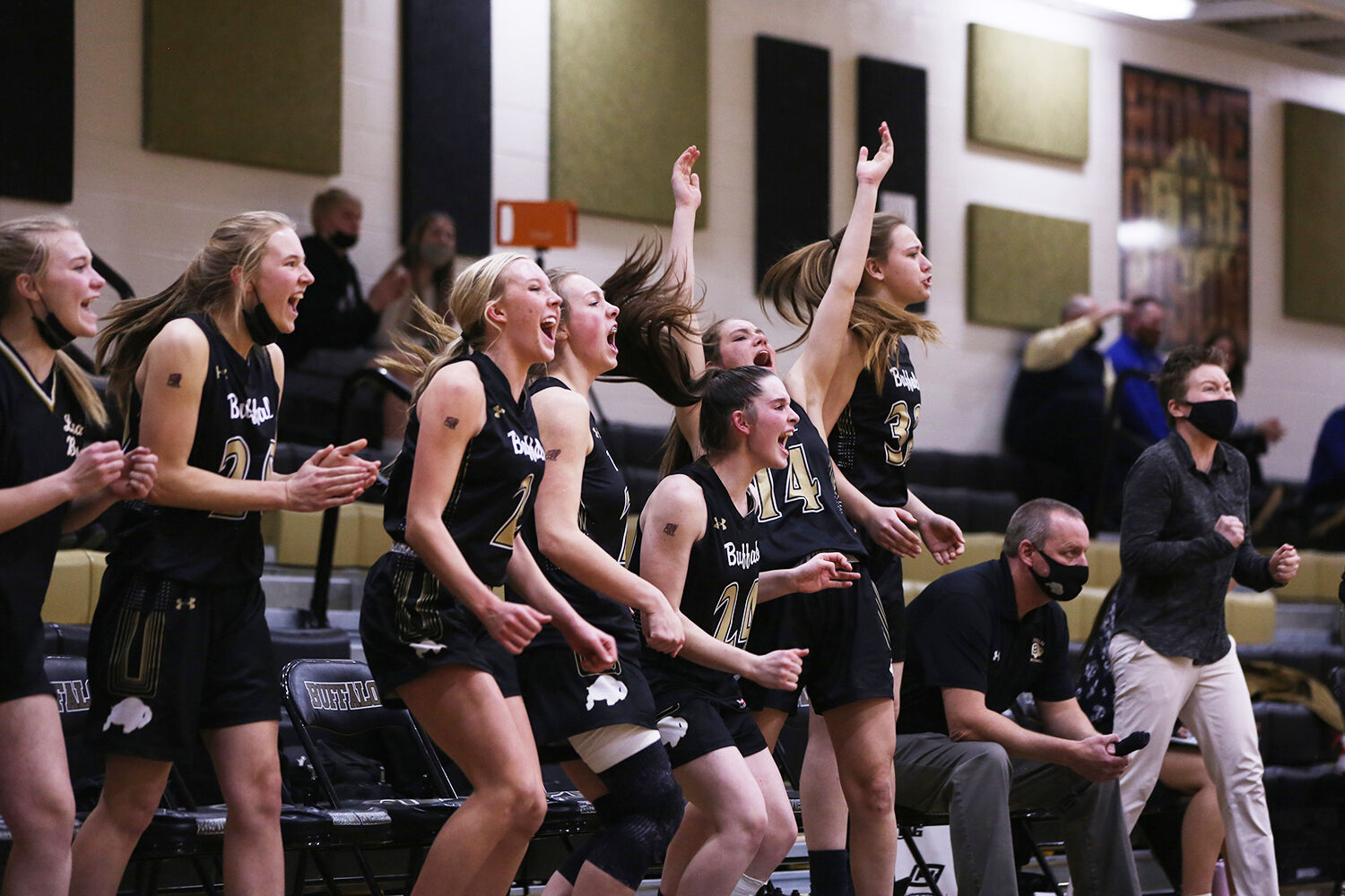 Buffalo flew off the bench in celebration of BHS points